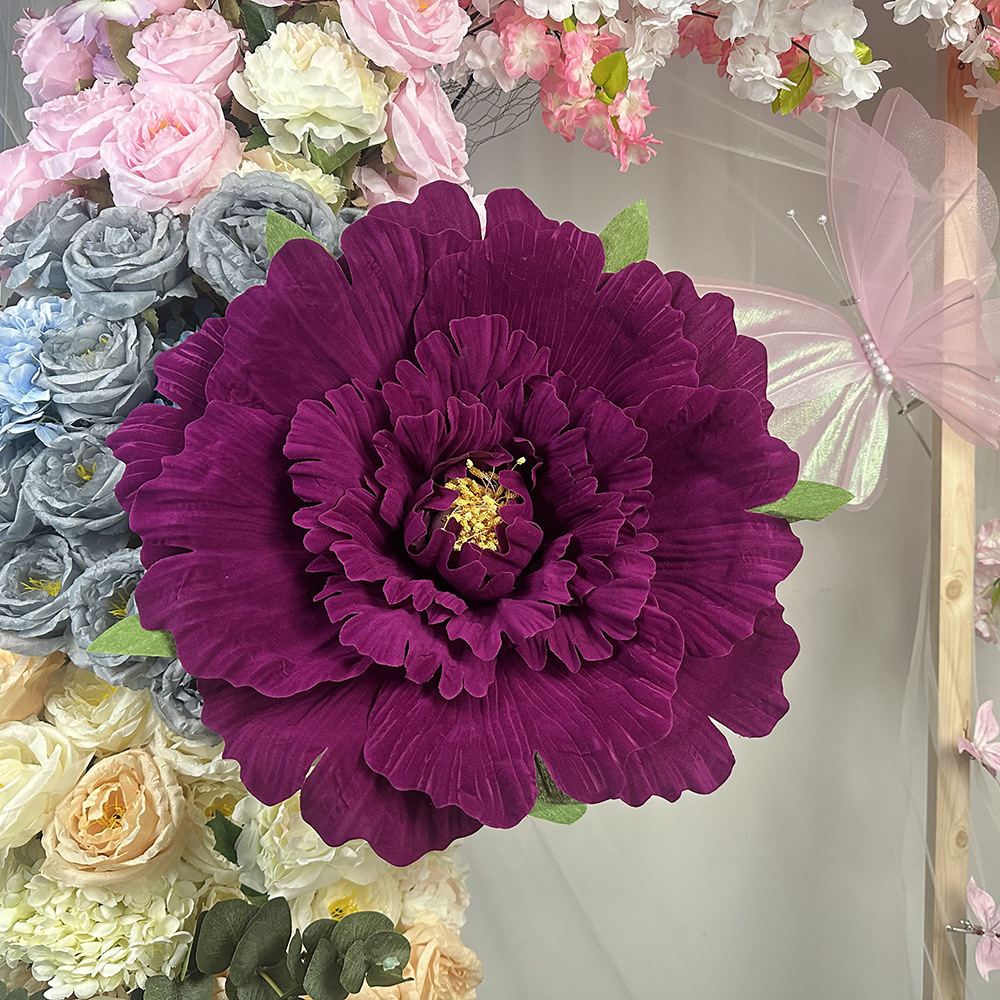 Wedding Hampers - Solid Color Velvet Peony Ornaments for