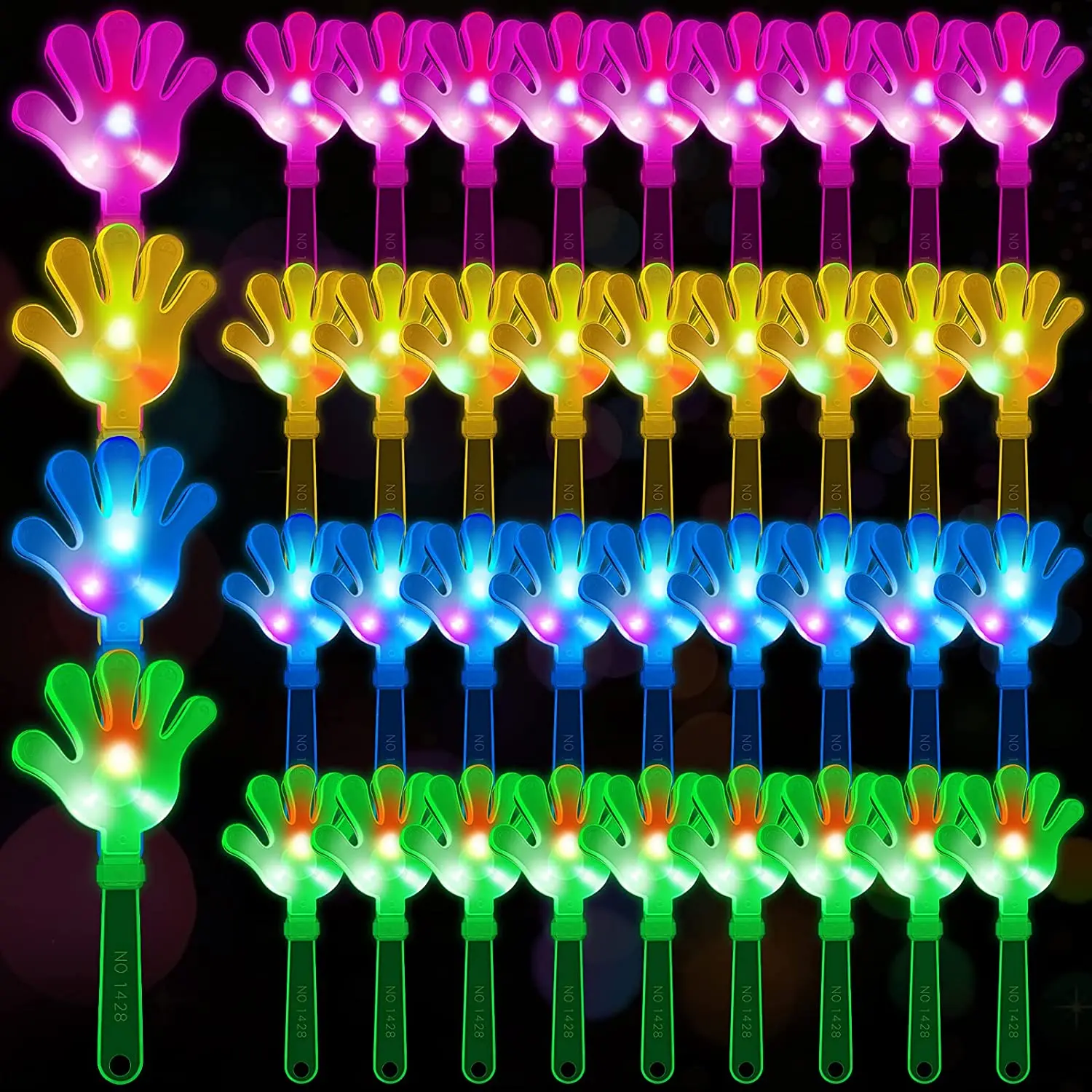 Wedding Event Supply - 12pcs Hand Clappers Light up LED