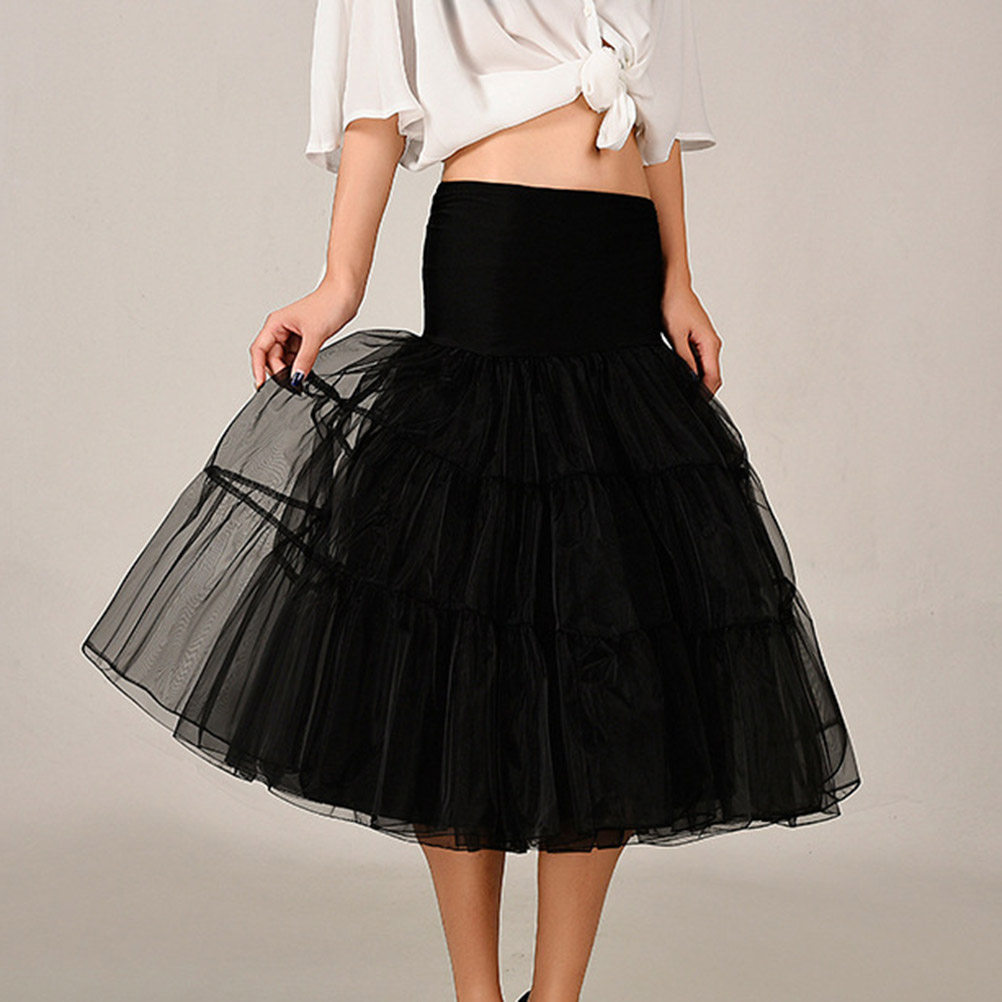 Wedding Tap - Black Short Hoopless Tutu Skirt Dress