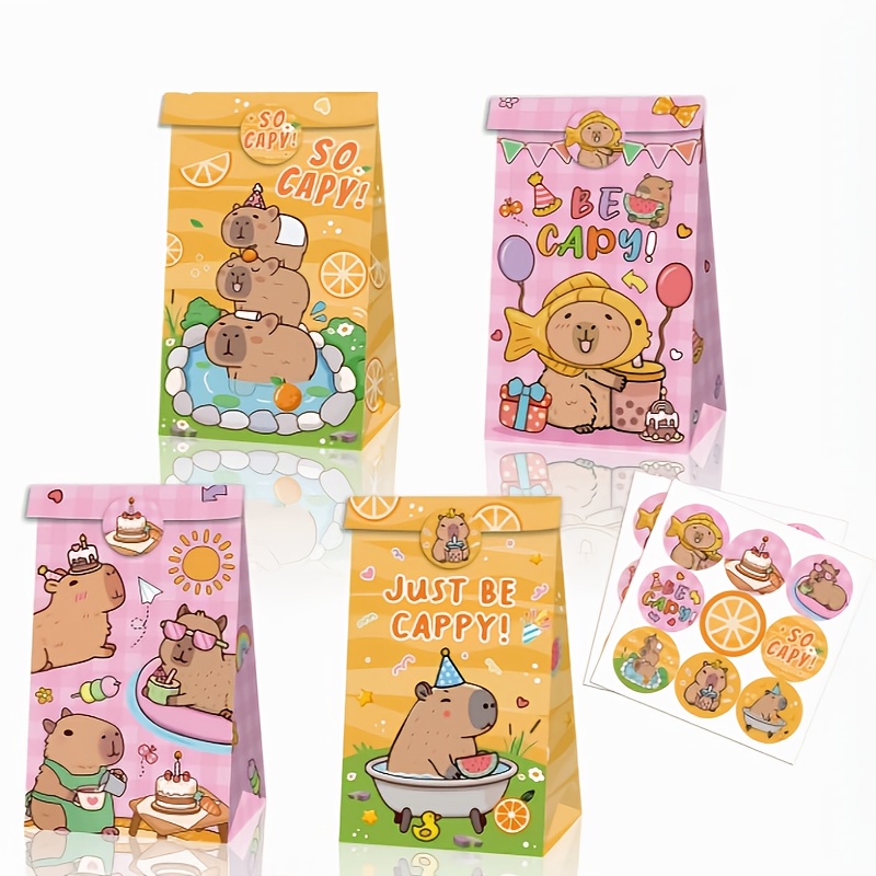 Wedding Event Supply - 12/24/48pcs Capybara Candy Bags Birthday Party
