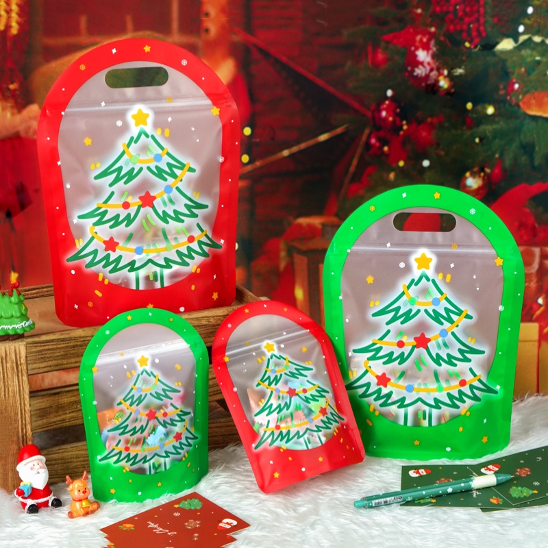 Wedding Event Supply - 100PCS Stand-up Matte Plastic Xmas Snack
