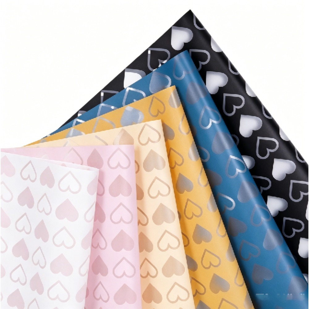 Good Floral & Wedding Decor Supply - Silver Heart Hansu Floral Wrap Paper