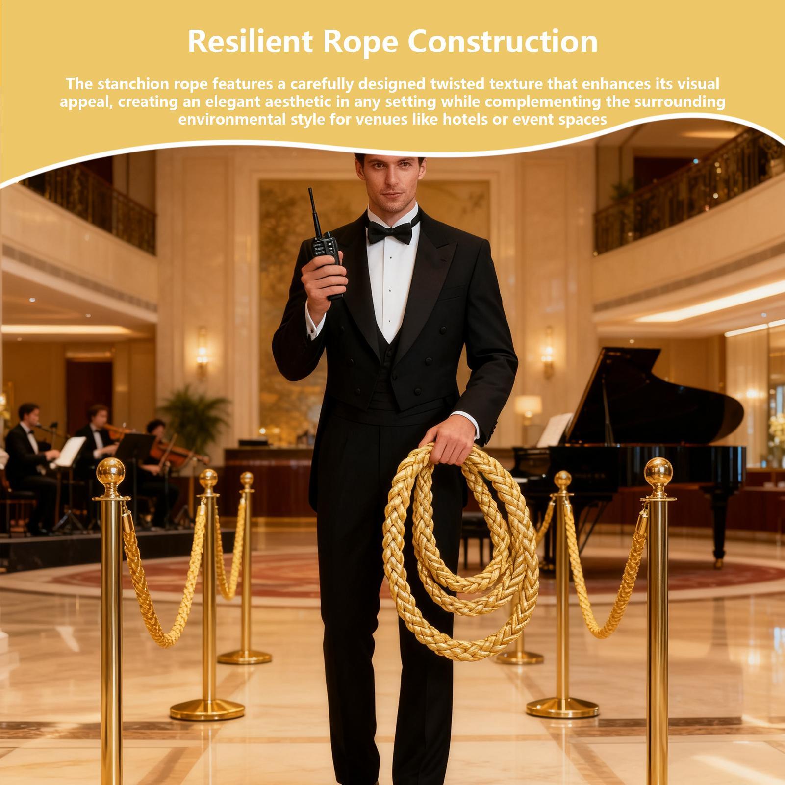Stanchion Rope 4.9ft Twisted R - The Wedding Supply Store 评论和价格