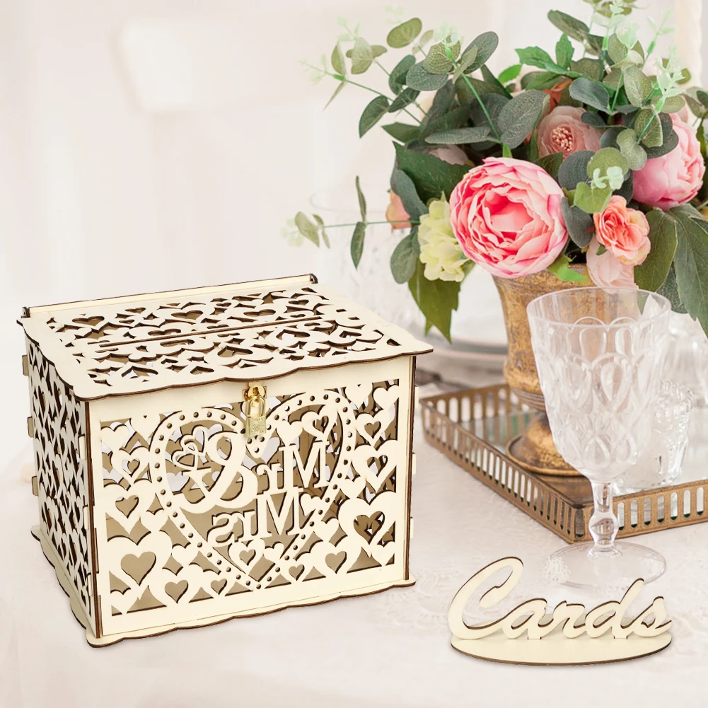 Wooden Wedding Card Box Weddin - Wedding Sutra 评论和价格