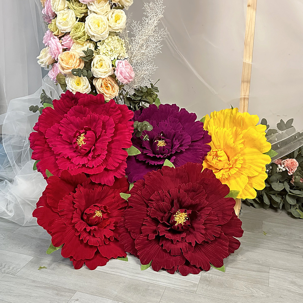 Solid Color Velvet Peony Ornam - Wedding Hampers 评论和价格