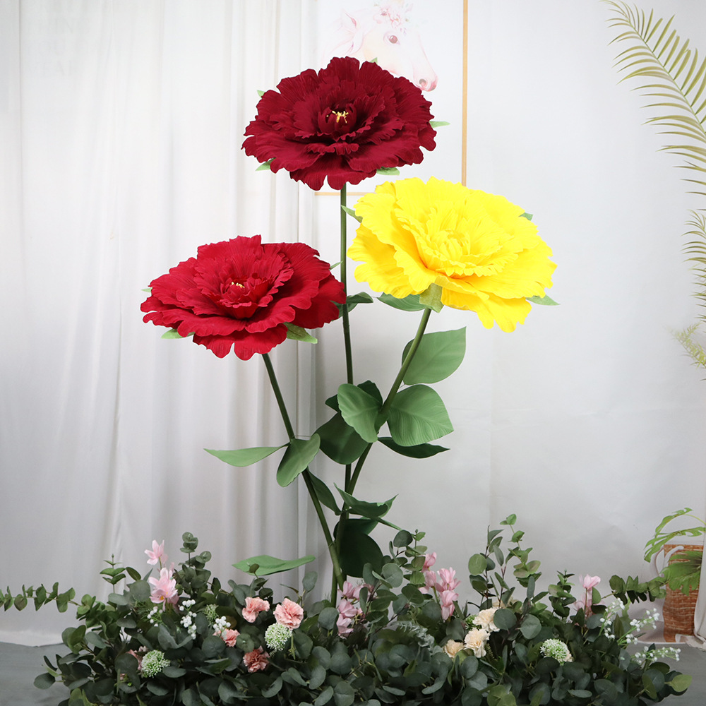 Solid Color Velvet Peony Ornam - Wedding Hampers 评论和价格