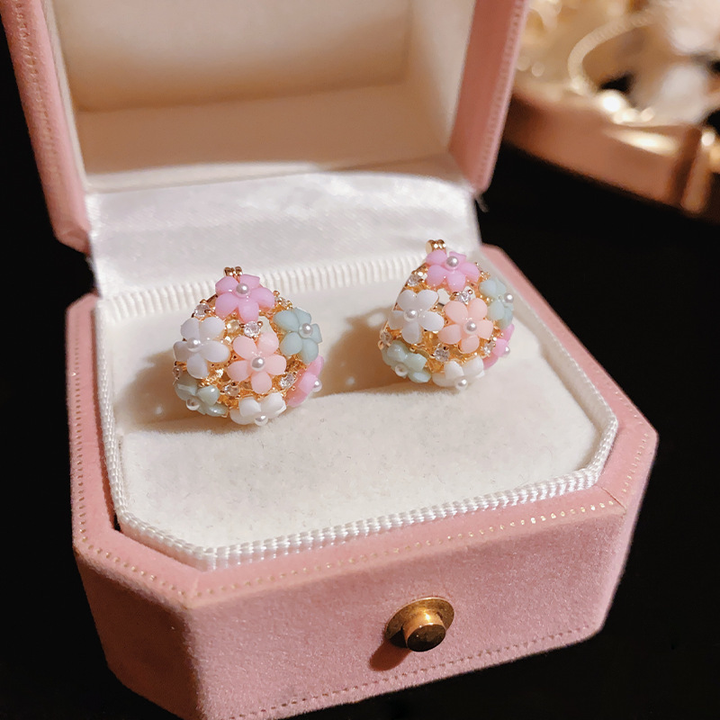 Fashionable Zircon Pearl Flowe - Wedding Hampers 评论和价格