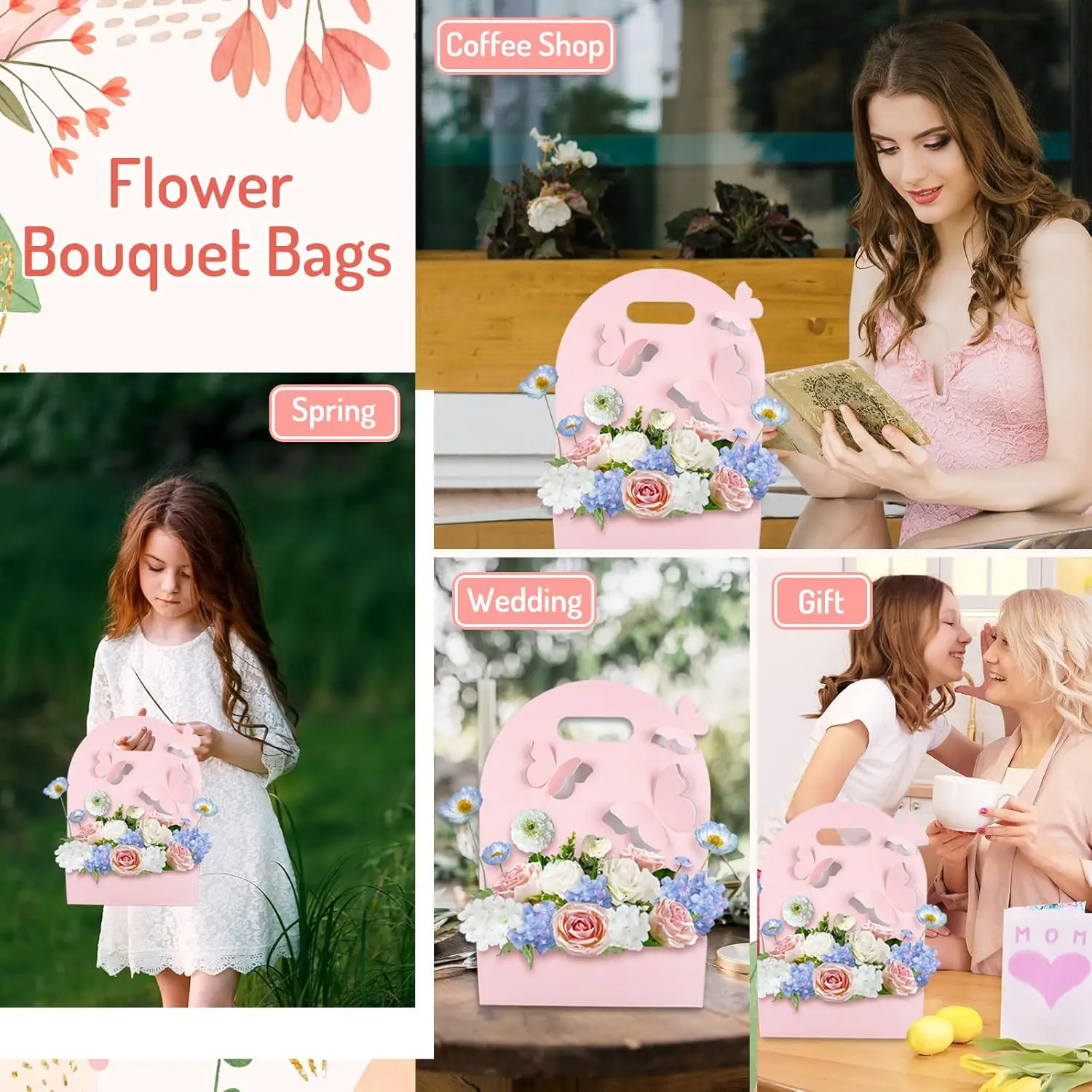 1/5/10Pcs Butterfly Flower Box - Wedding Hampers 评论和价格