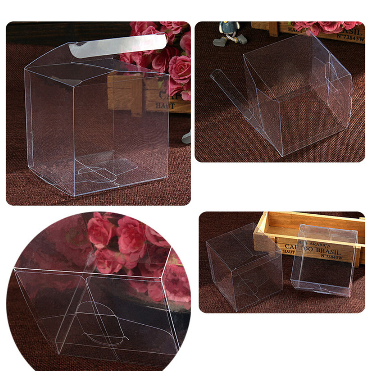 50pcs Clear PVC Plastic Boxes  - Wedding Event Supply 评论和价格