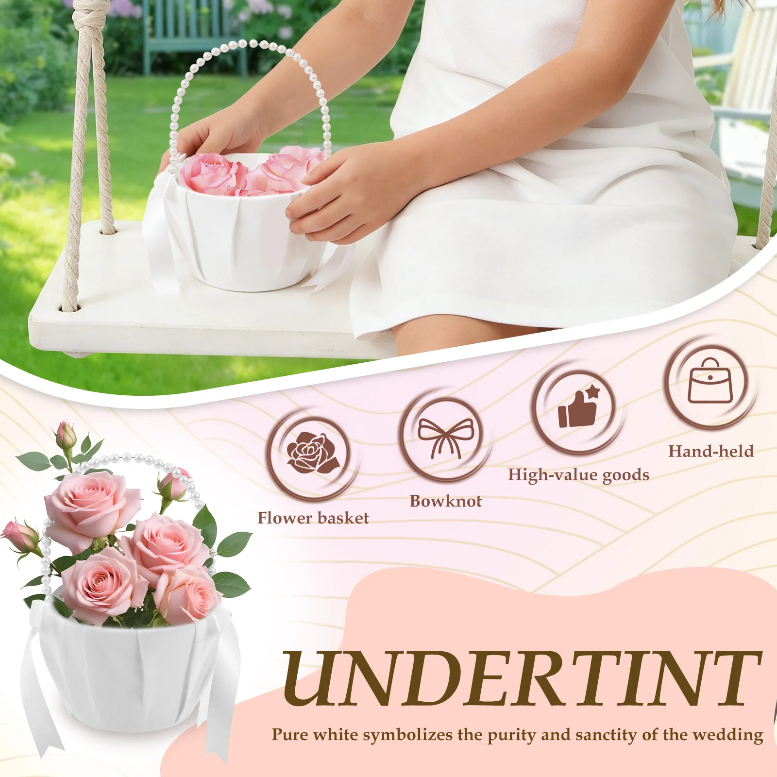 2Pcs Wedding Flower Girl Baske - Wedding Hampers 评论和价格